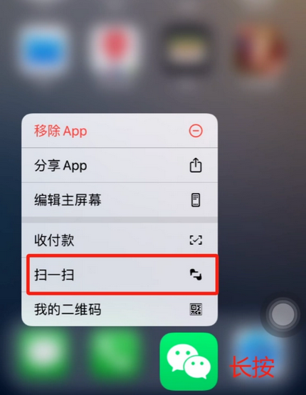 邻水苹果手机维修分享iPhone 15如何快速打开扫一扫 