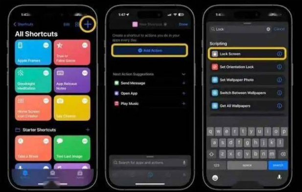 邻水苹果14锁屏维修店分享iPhone14升级iOS16.4后如何创建锁屏快捷方式 